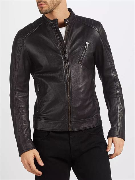 Black Nappa Leather Jacket .